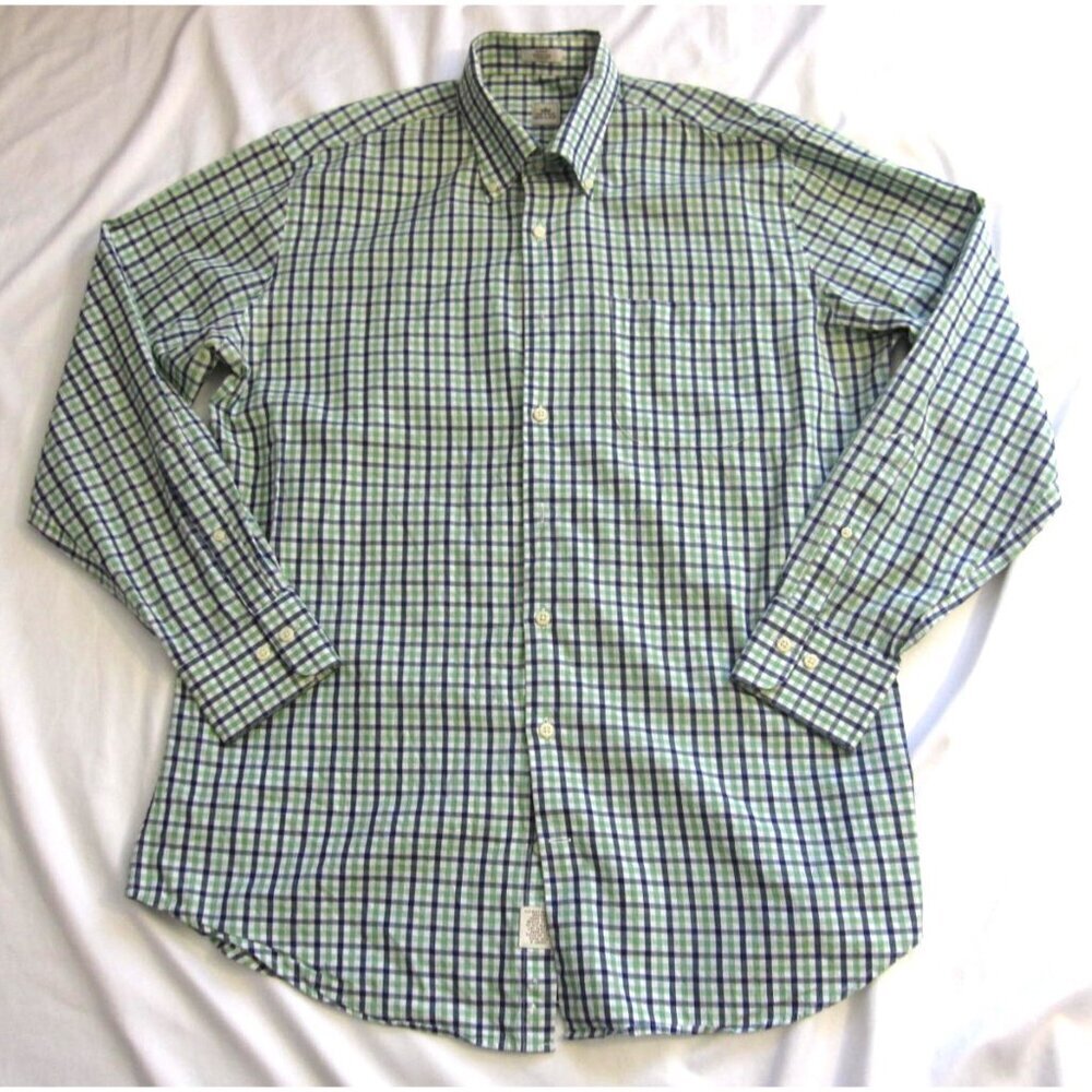 Peter Millar Crown Shirt Men Oxford Performance Preppy Ivy Button Sz L (MT980)